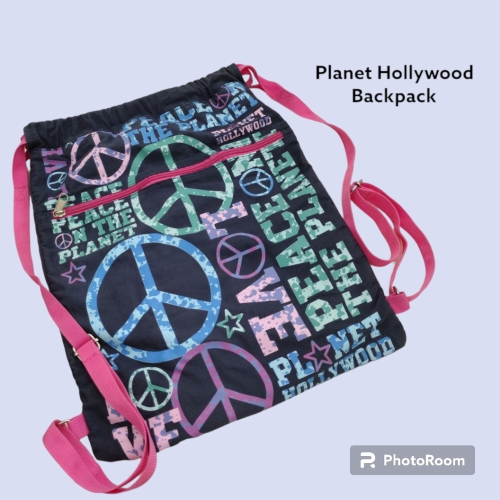 🔥😃 Vintage Planet Hollywood Peace on the Planet Backpack